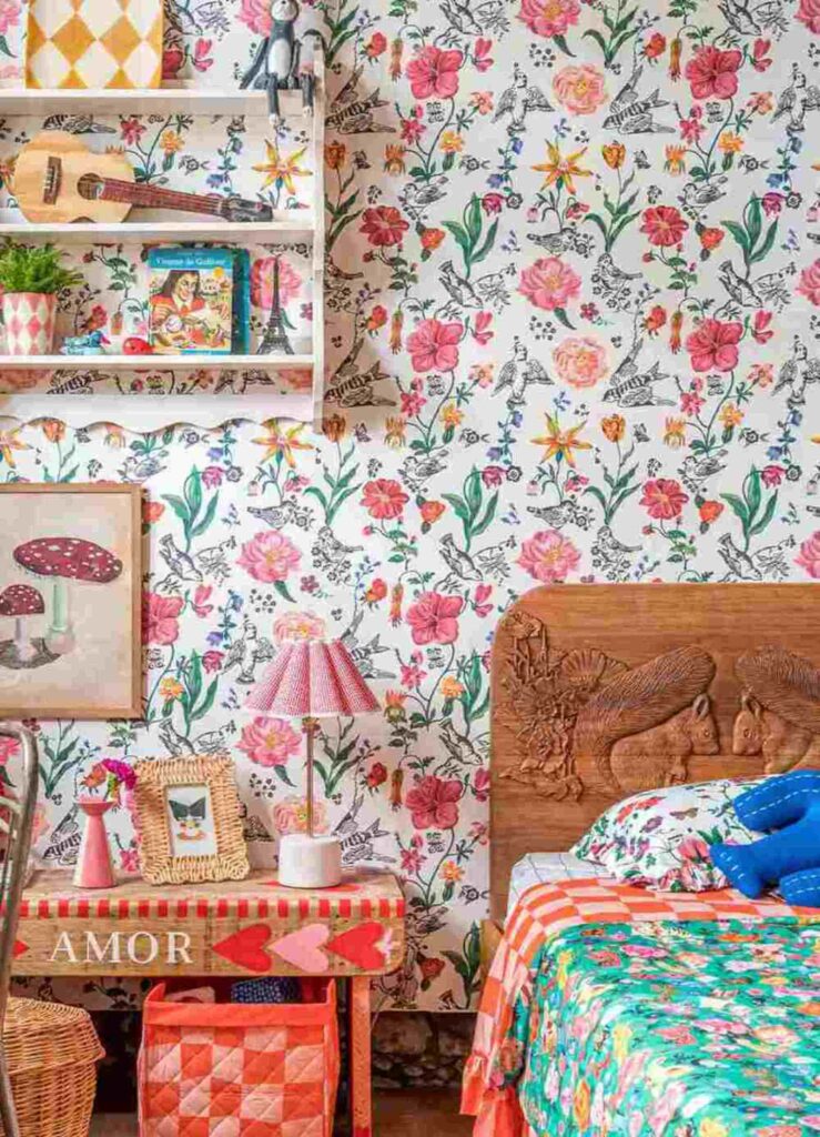 Quarto de menina decorado com itens MOOUI